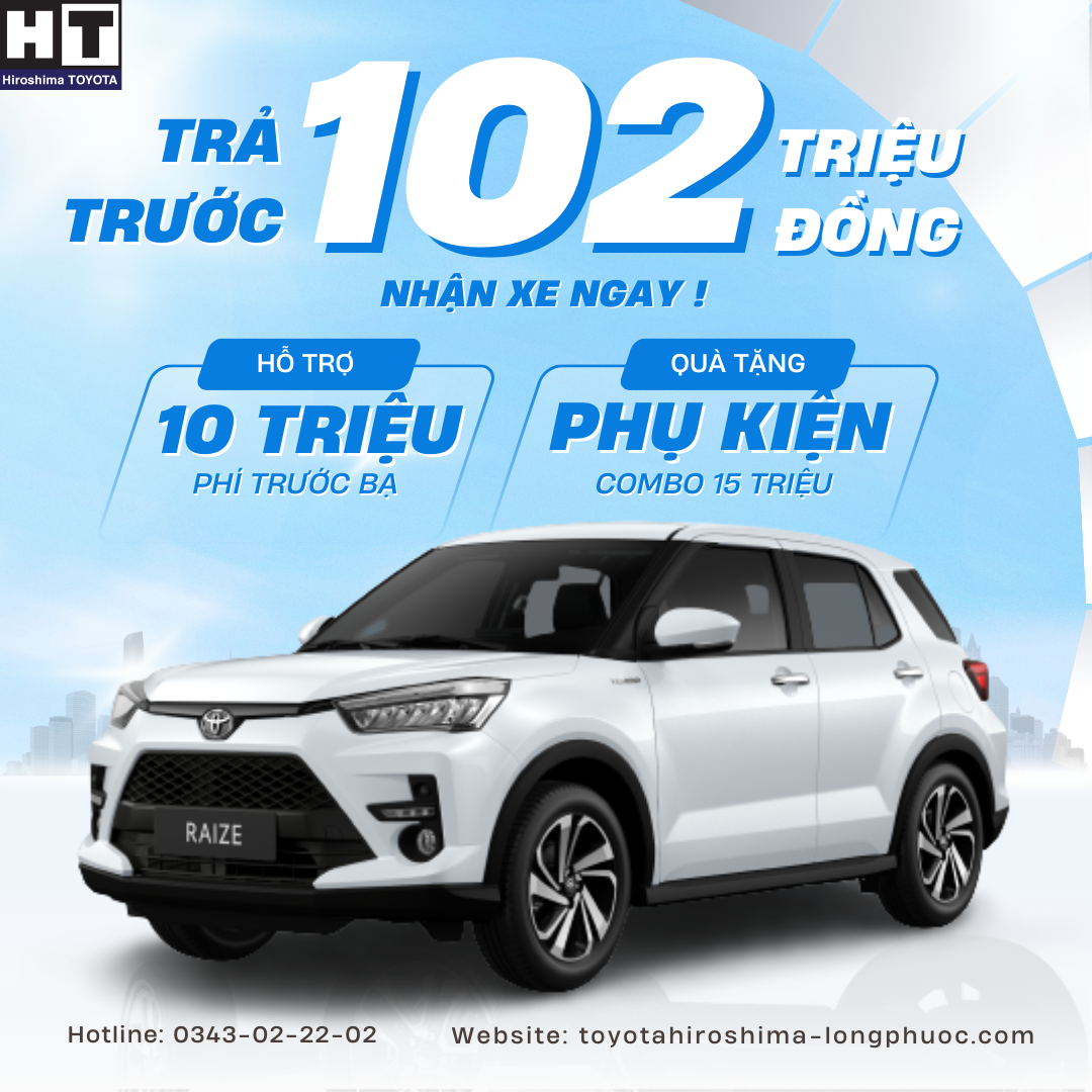 5 Toyota Raize 2025 – Mẫu Xe Cho Gia Đình Trẻ | Giá Tốt Tại Toyota Long Phước